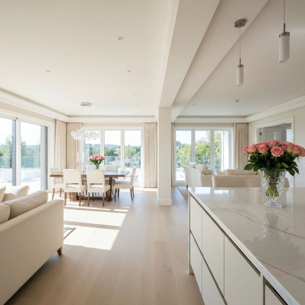 Beautifully clean luxury home interior