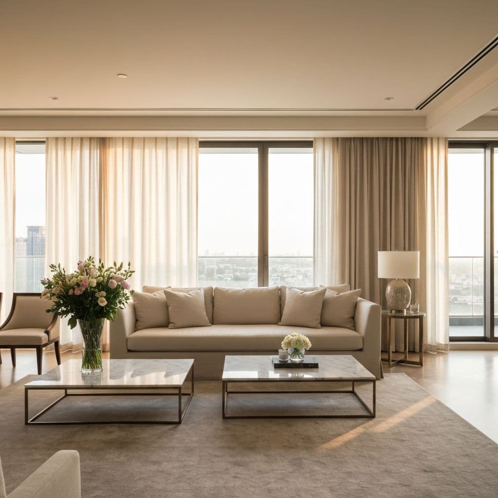 Clean luxury living room